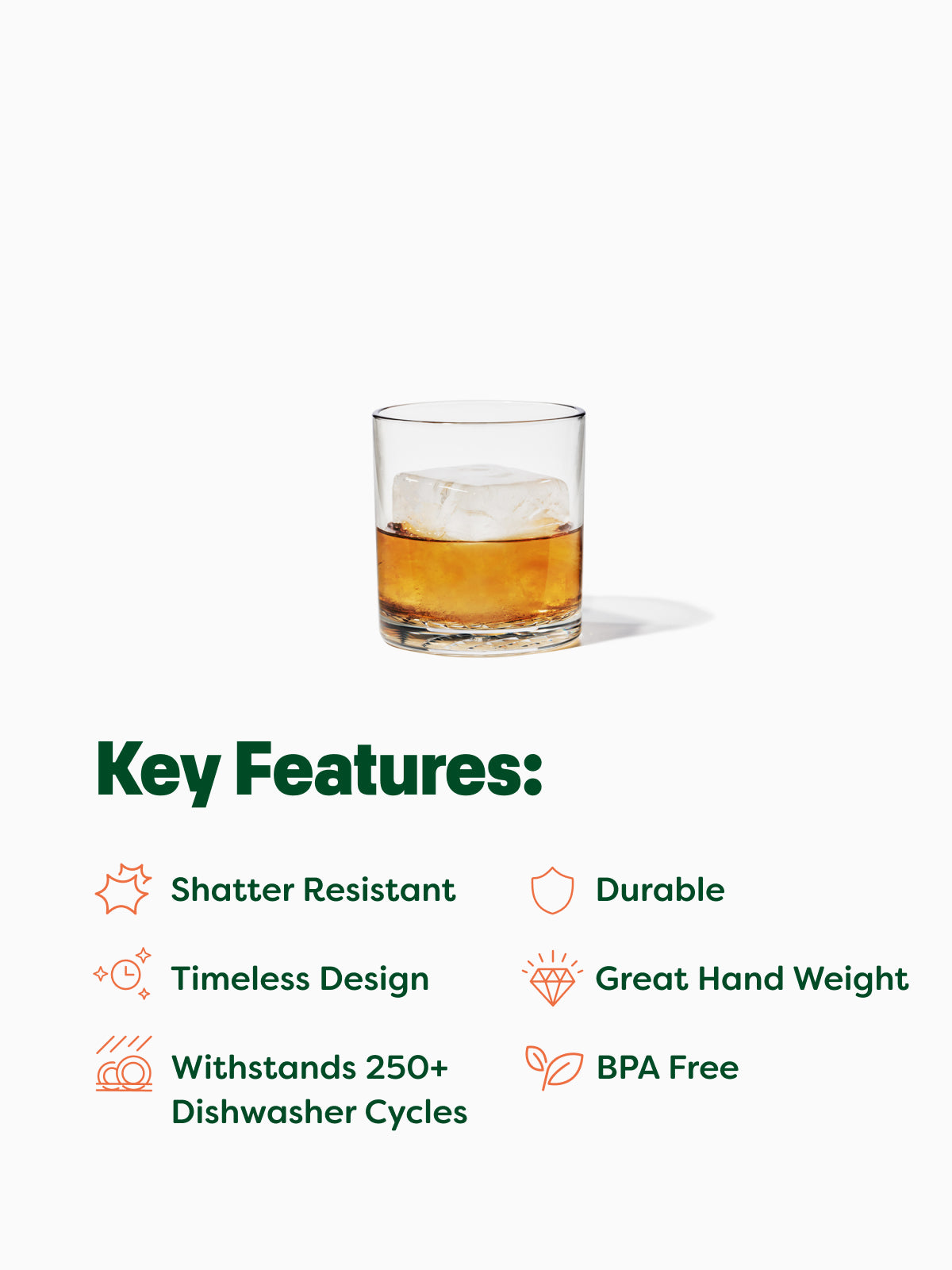 RESERVE 12oz Old Fashioned MS Copolyester Glass - Bulk