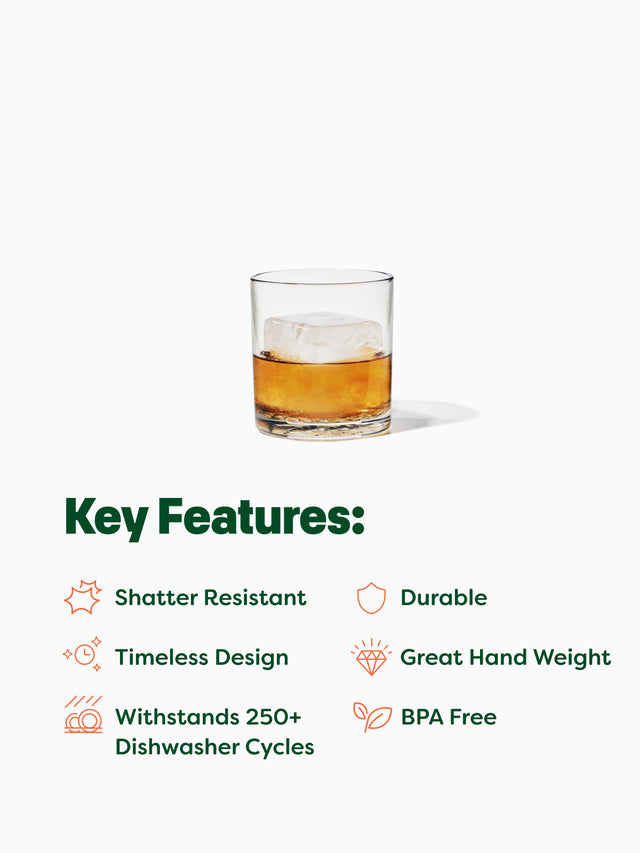 RESERVE 12oz Old Fashioned MS Copolyester Glass - Bulk