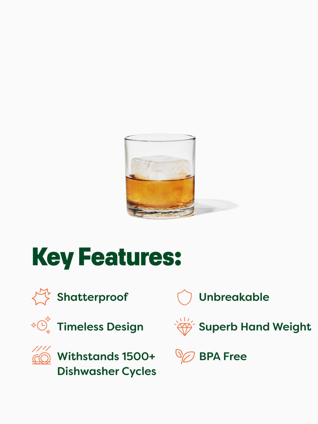 RESERVE 12oz Old Fashioned Tritan™ Copolyester Glass - Bulk