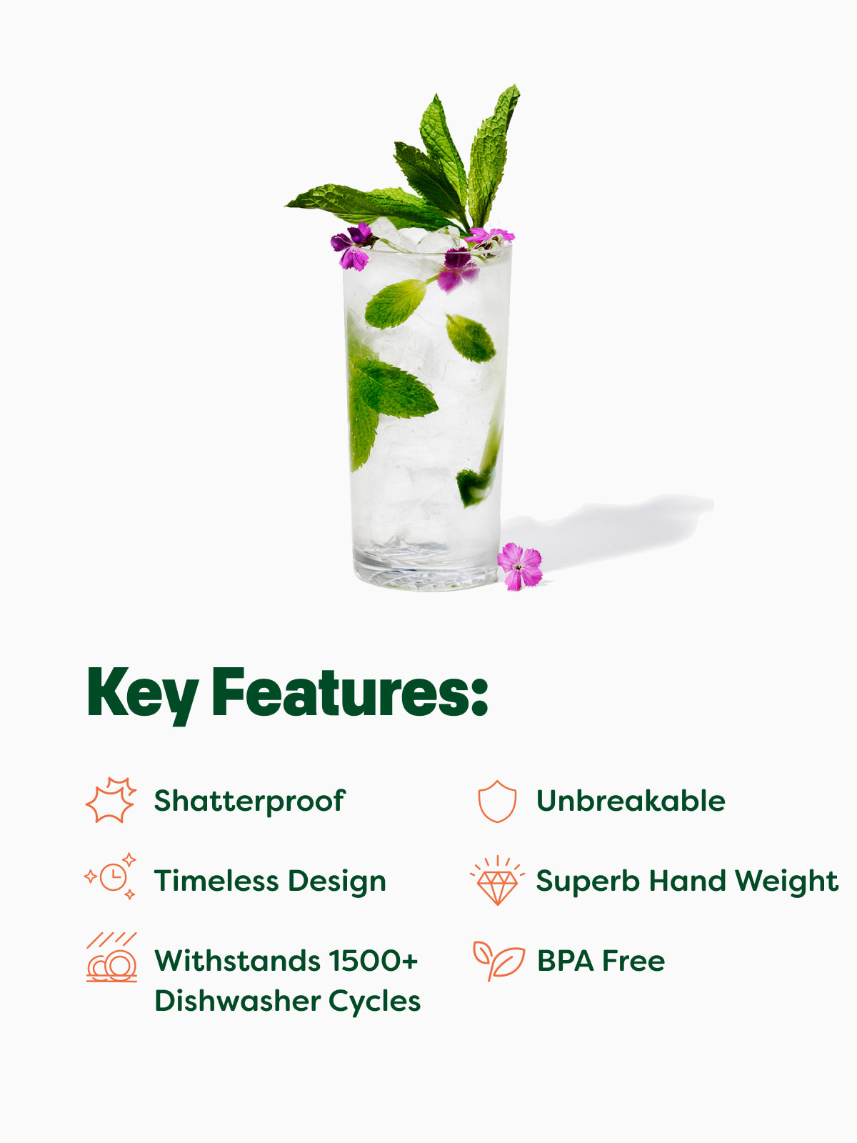 RESERVE 14oz Highball Tritan™ Copolyester Glass - Bulk