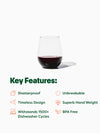 RESERVE 16oz Stemless Wine Tritan™ Copolyester Glass - Bulk