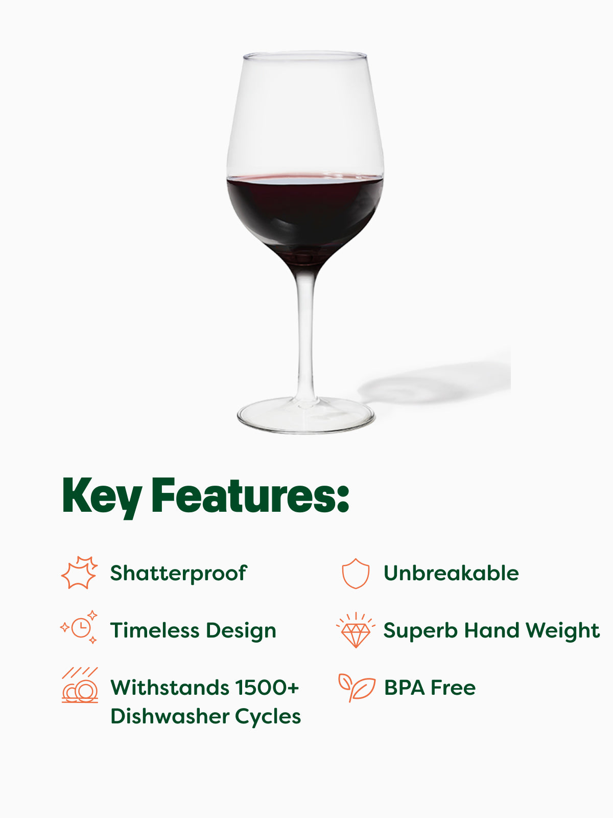 RESERVE 16oz Wine Tritan™ Copolyester Glass - Bulk