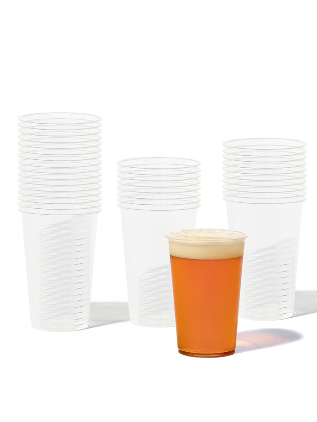 NATURAL 20oz Arena 96mm Compostable Cup & 96mm Sip Lid Bundle - Bulk
