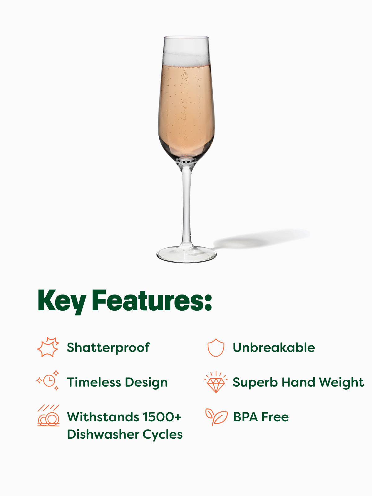 RESERVE 9oz Champagne Tritan™ Copolyester Glass - Bulk