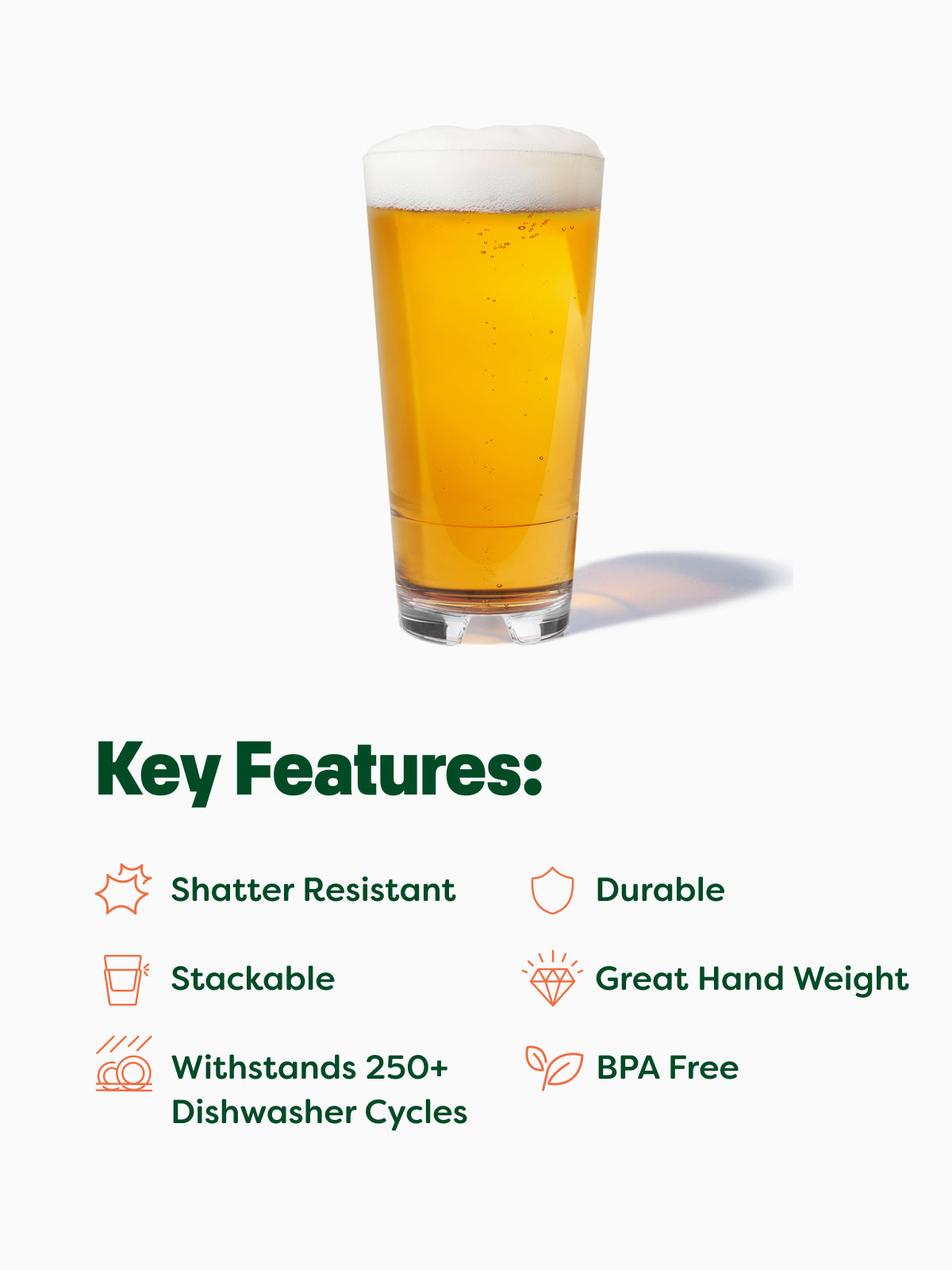 RESERVE 20oz Stackable Cooler MS Copolyester Glass - Bulk