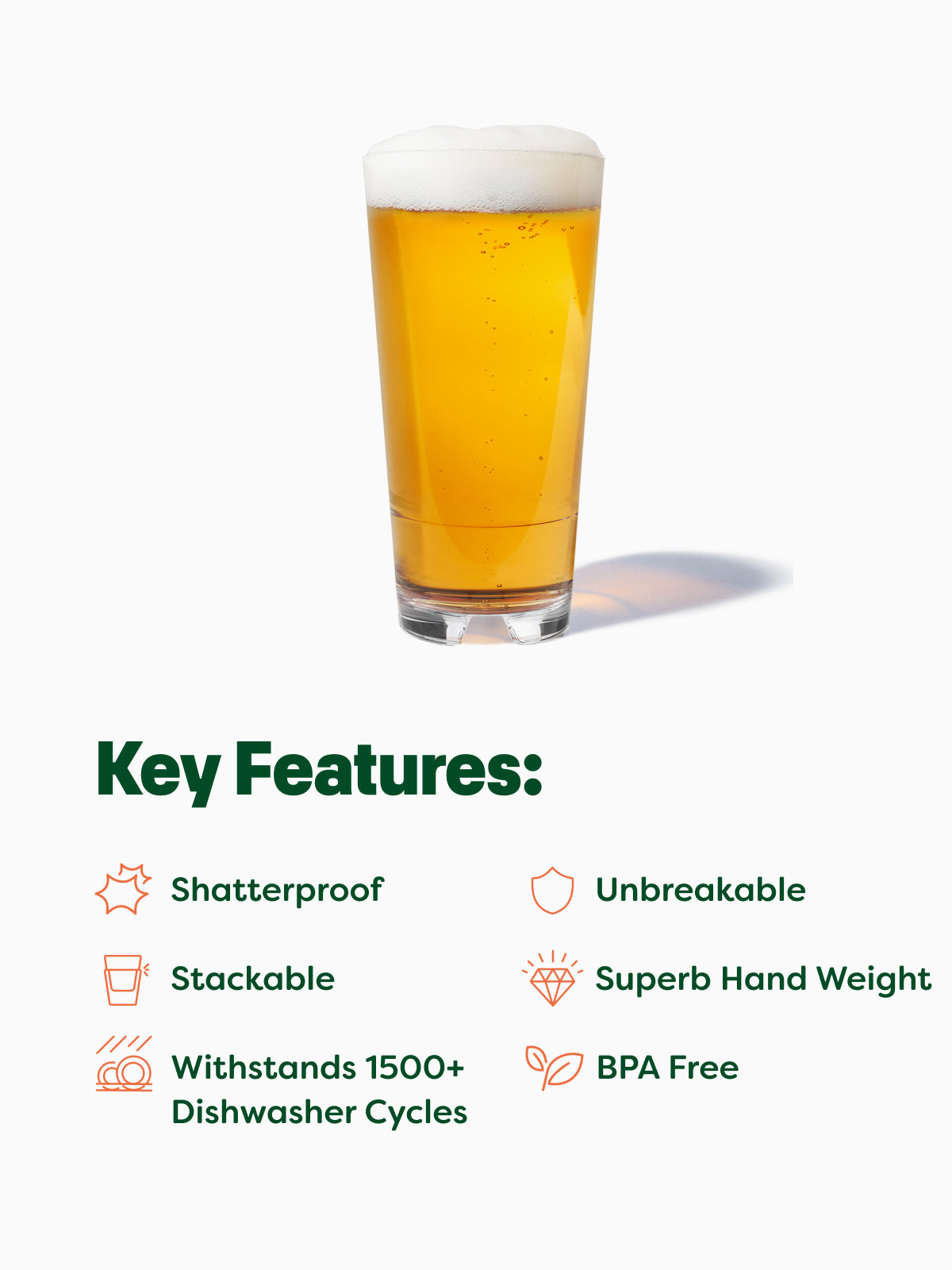 RESERVE 20oz Stackable Cooler Tritan™ Copolyester Glass - Bulk