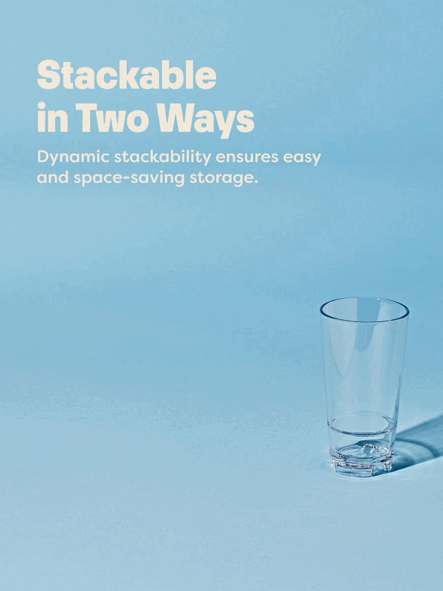 RESERVE 14oz Stackable Tall Tritan™ Copolyester Glass - Bulk