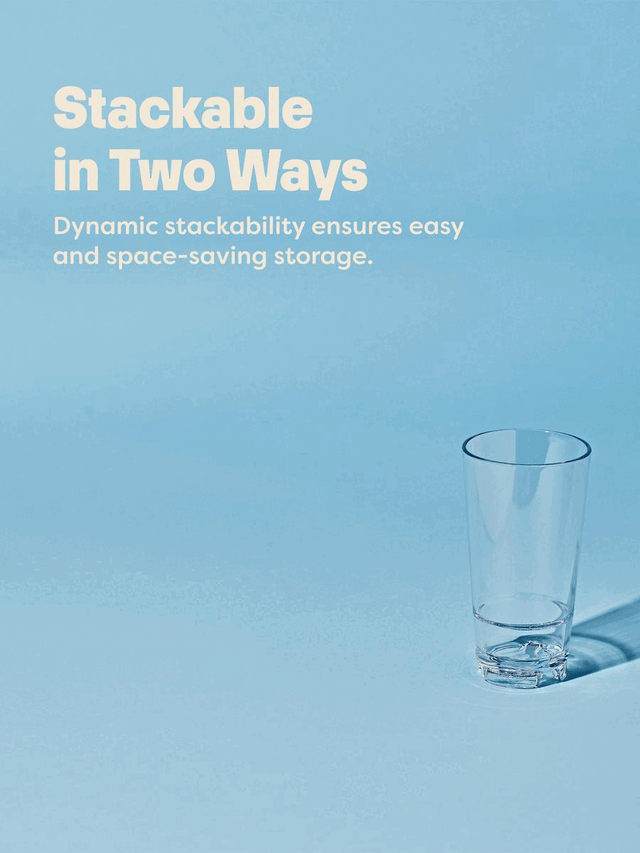 RESERVE 14oz Stackable Tall Tritan™ Copolyester Glass - Bulk