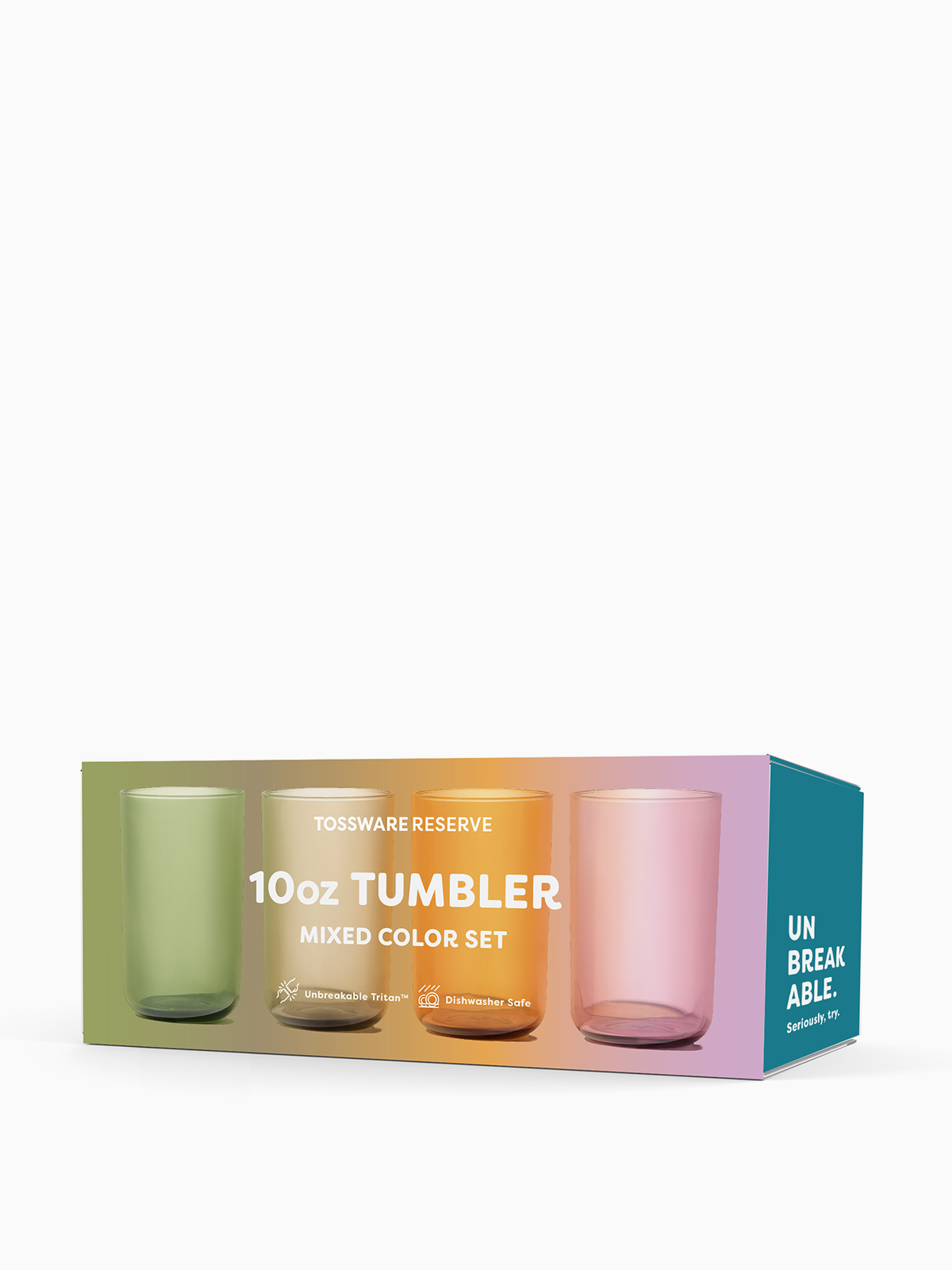 MSRP RESERVE 10oz Tumbler Tritan™ Copolyester Glass - Mixed Color Set –  TOSSWARE