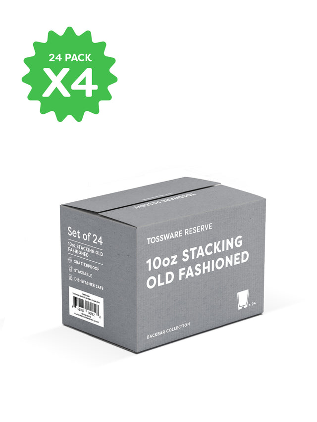 RESERVE 10oz Stackable Old Fashioned Tritan™ Copolyester Glass - Bulk
