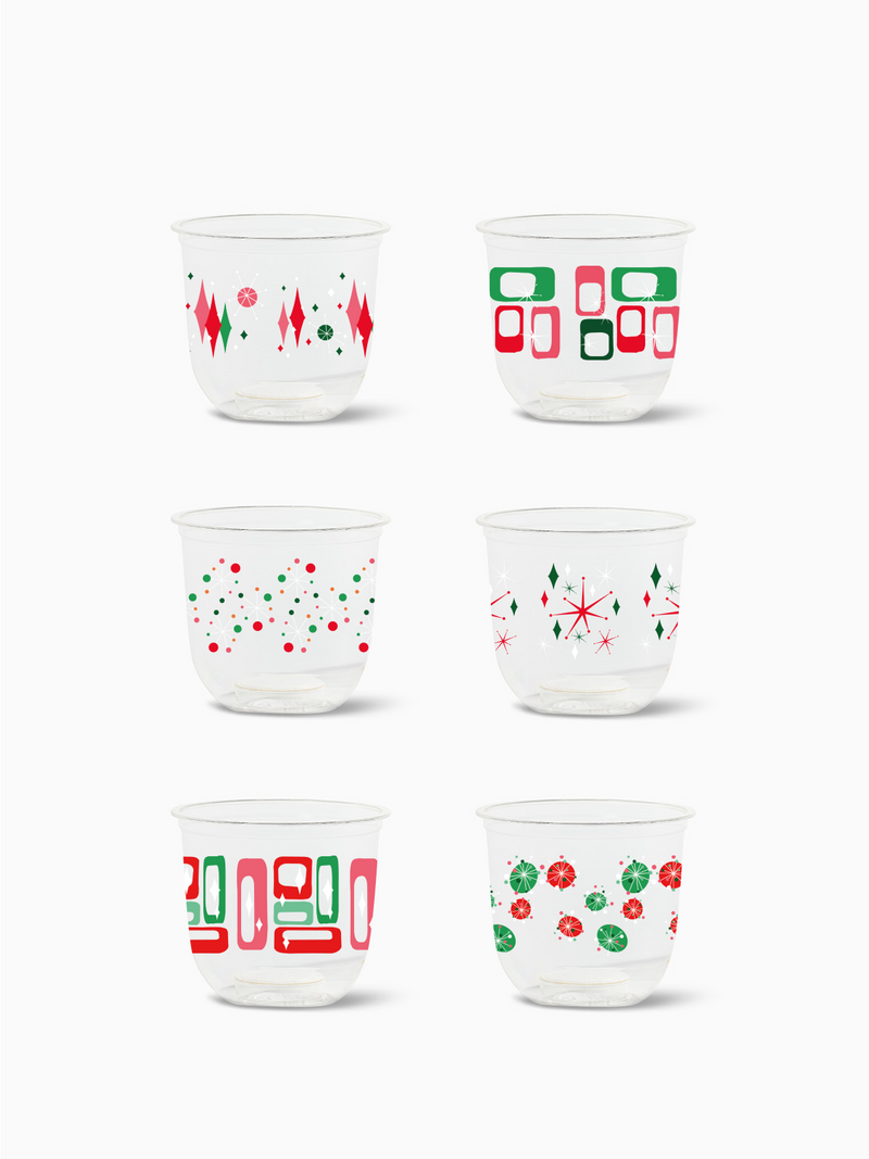 Retro Festive Pattern - NATURAL 12oz Arc
