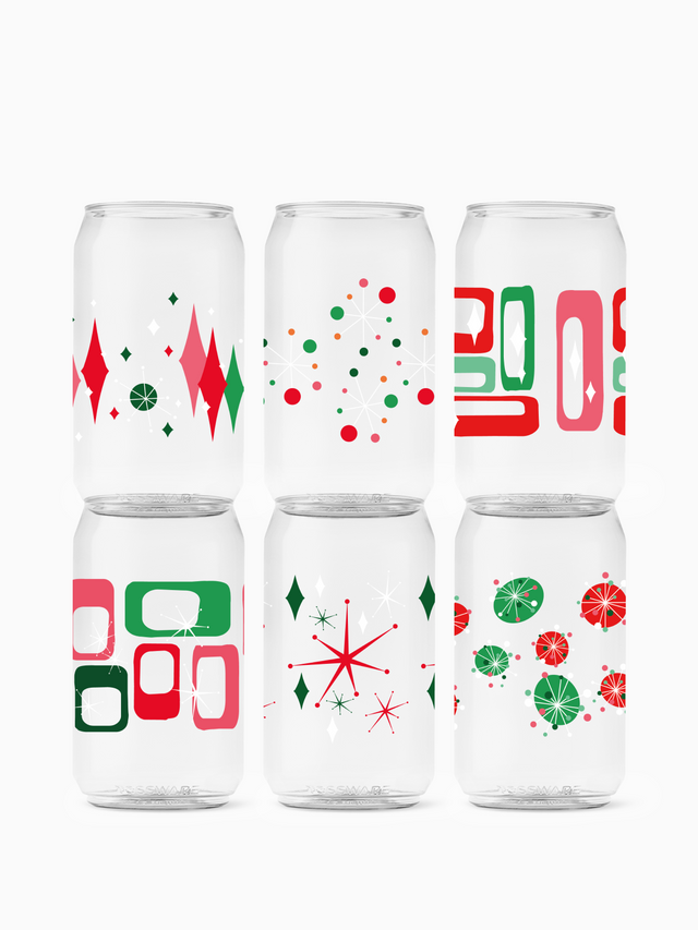 Retro Festive Pattern - POP 12oz Can