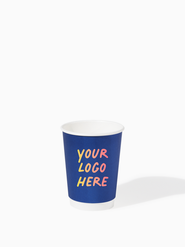 GO 12oz Double Wall Paper Cup Cobalt Blue
