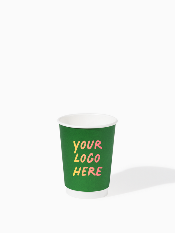 GO 12oz Double Wall Paper Cup Pine Green
