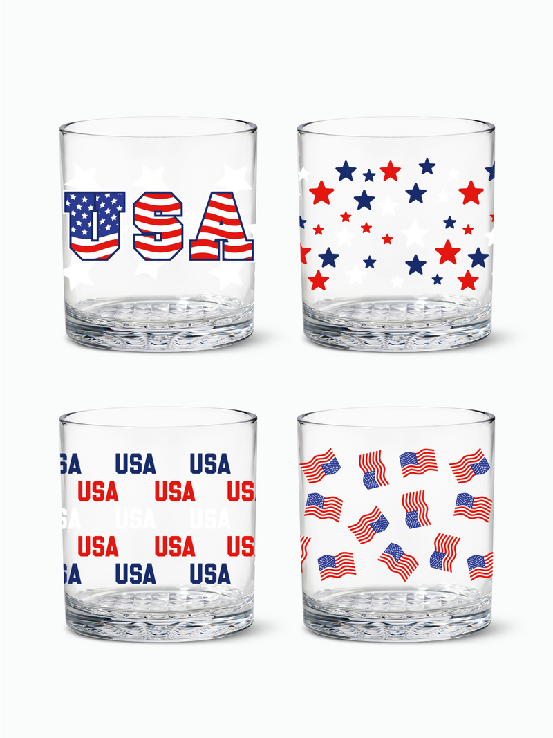 American Pride - RESERVE 12oz Old Fashioned Tritan™ Copolyester Glass