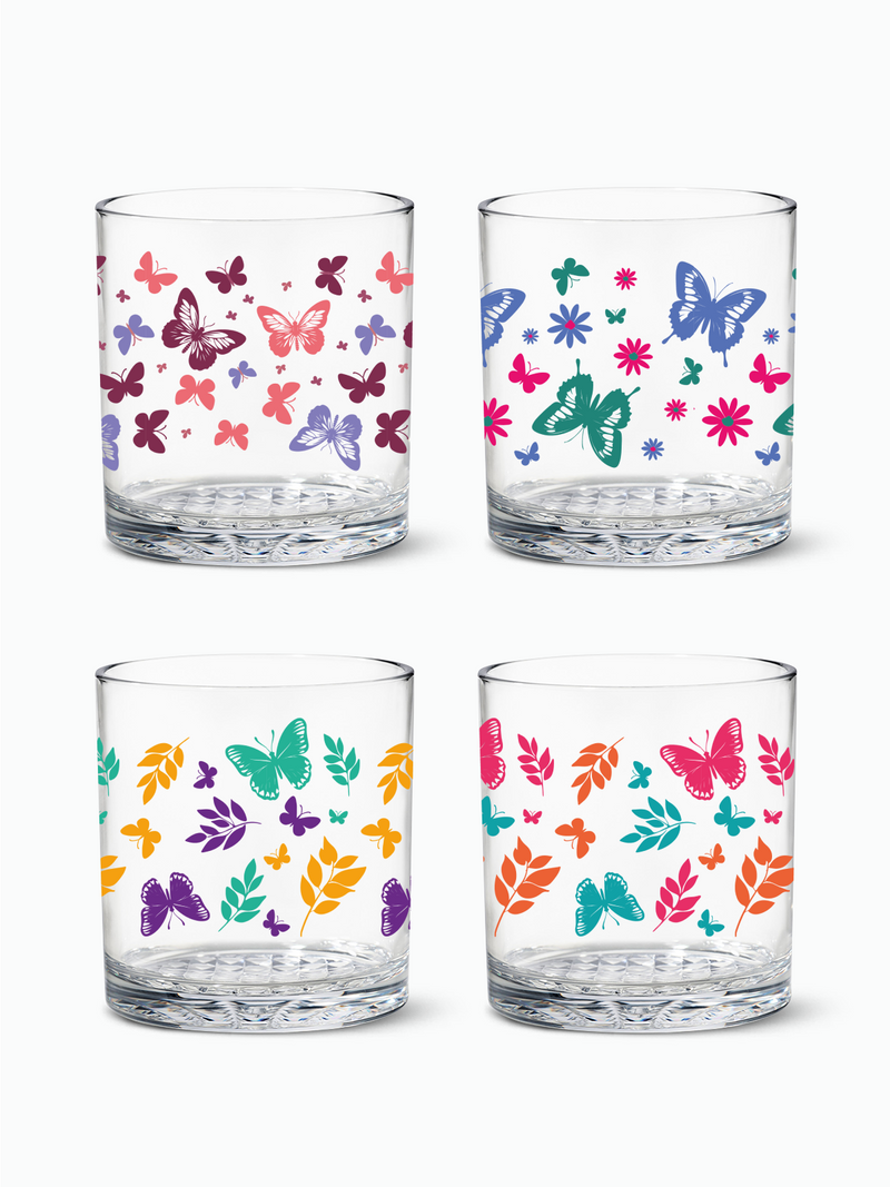 Butterfly Haven - RESERVE 12oz Old Fashioned Tritan™ Copolyester Glass