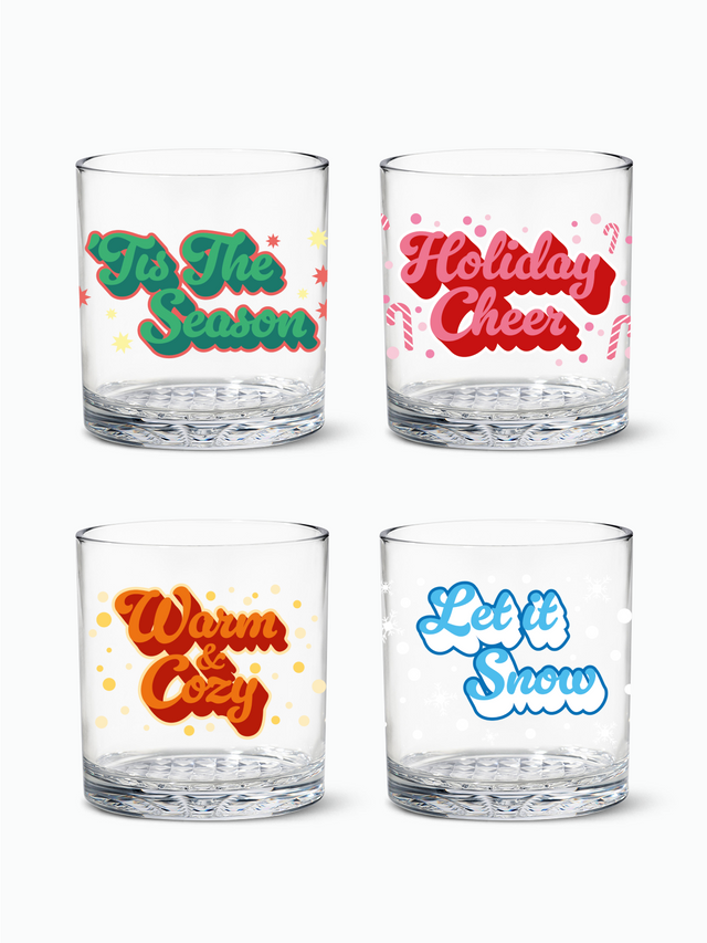 Festive Holiday - RESERVE 12oz Old Fashioned Tritan™ Copolyester Glass