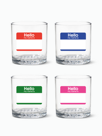 Hello My Name Is - RESERVE 12oz Old Fashioned Tritan™ Copolyester Glass