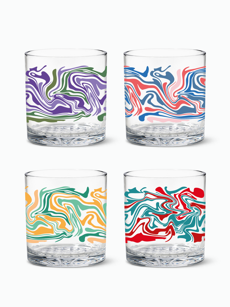 Liquid Marble - RESERVE 12oz Old Fashioned Tritan™ Copolyester Glass