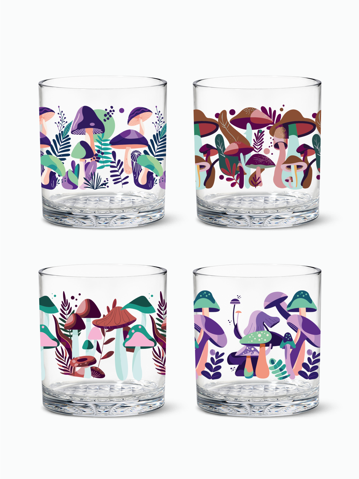 Psychedelic Shrooms - RESERVE 12oz Old Fashioned Tritan™ Copolyester Glass