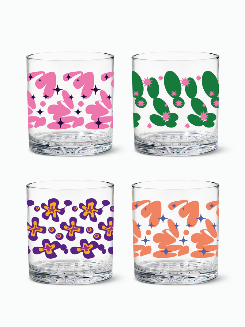 Retro Cartoon Pattern - RESERVE 12oz Old Fashioned Tritan™ Copolyester Glass