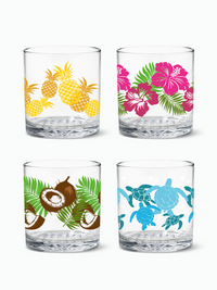 Tropical Oasis - RESERVE 12oz Old Fashioned Tritan™ Copolyester Glass