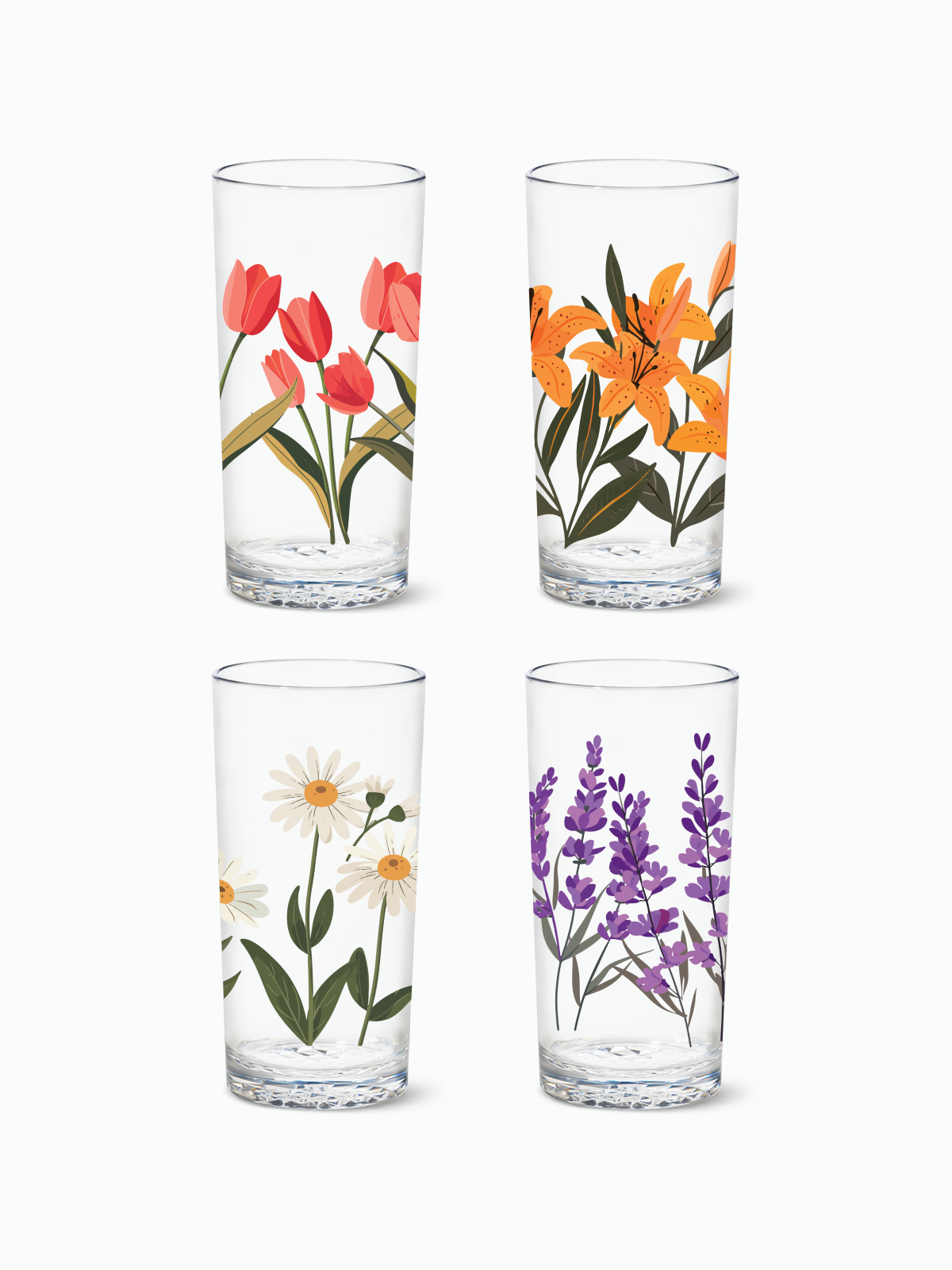 Floral Fantasy 2.0 - RESERVE 14oz Highball Tritan™ Copolyester Glass - 8 Pack