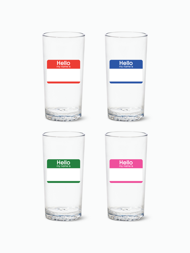 Hello My Name Is - RESERVE 14oz Highball Tritan™ Copolyester Glass