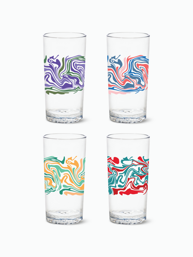 Liquid Marble - RESERVE 14oz Highball Tritan™ Copolyester Glass