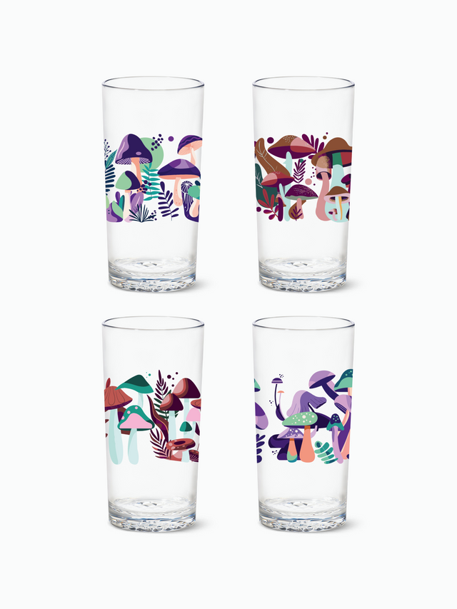 Psychedelic Shrooms - RESERVE 14oz Highball Tritan™ Copolyester Glass