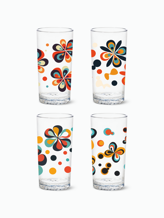 Retro Bloom 2.0 - RESERVE 14oz Highball Tritan™ Copolyester Glass