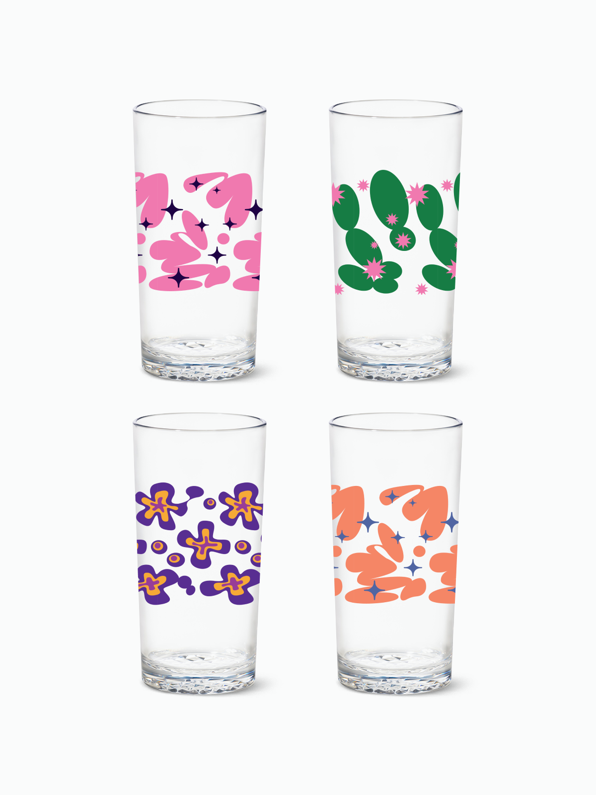 Retro Cartoon Pattern - RESERVE 14oz Highball Tritan™ Copolyester Glass