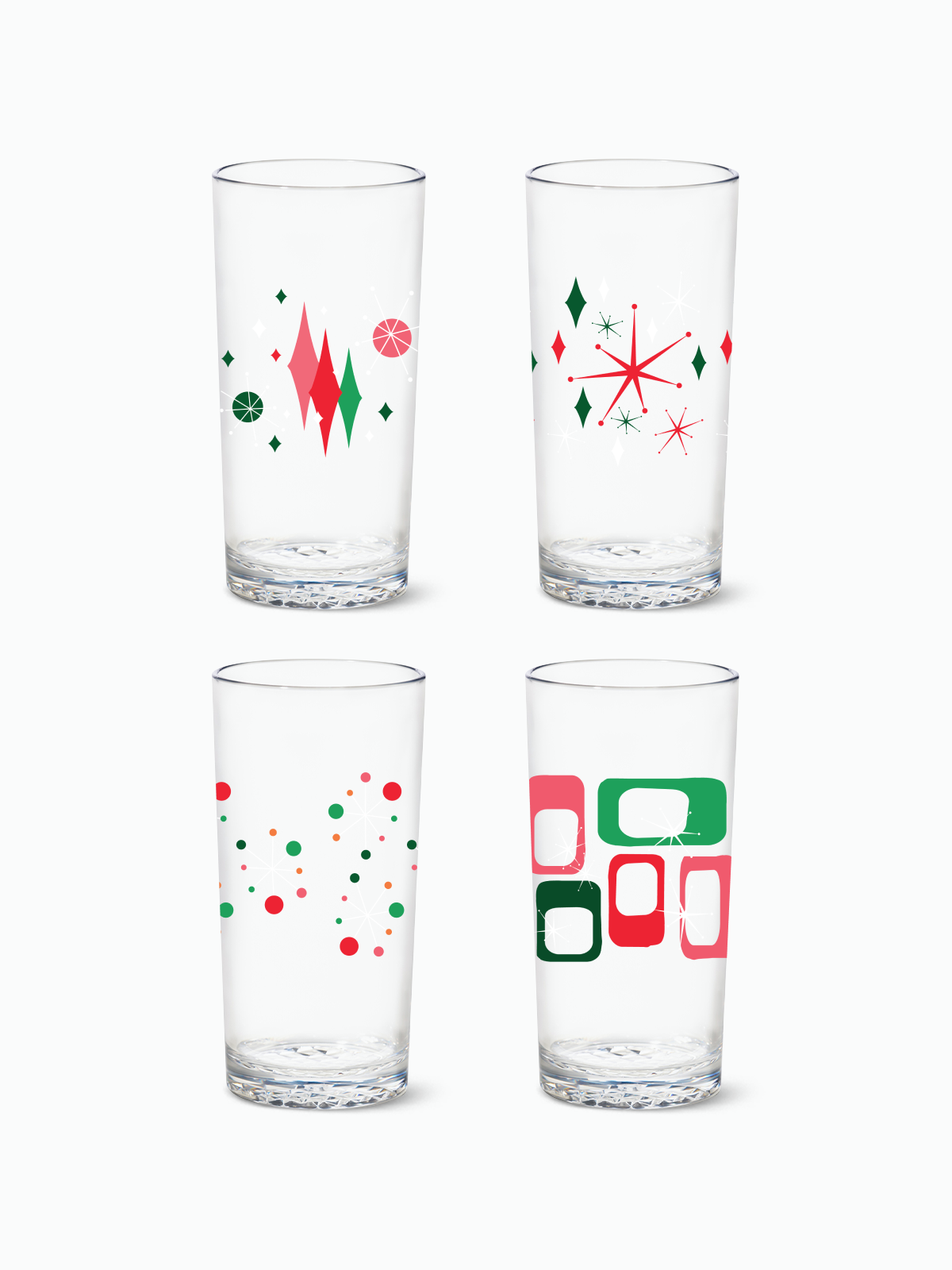 Retro Festive Pattern - RESERVE 14oz Highball Tritan™ Copolyester Glass