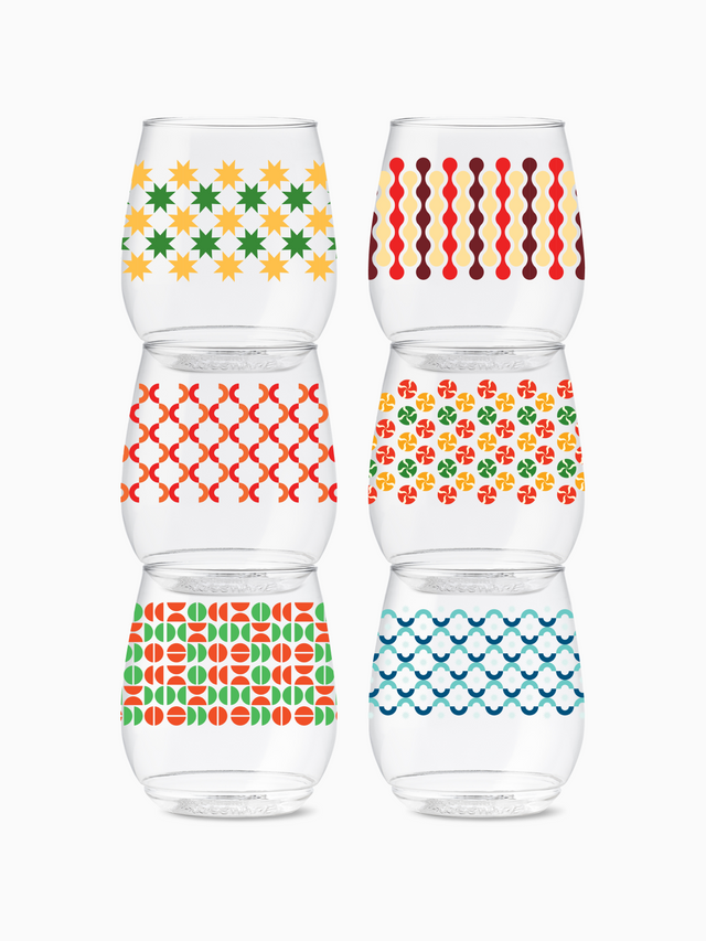 Abstract Christmas Pattern - POP 14oz Vino