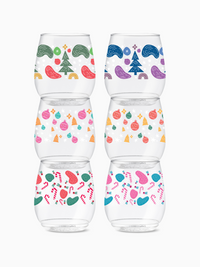 Enchanted Holiday Pattern - POP 14oz Vino