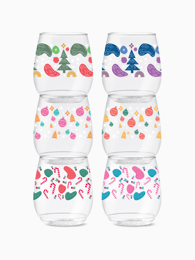 Enchanted Holiday Pattern - POP 14oz Vino