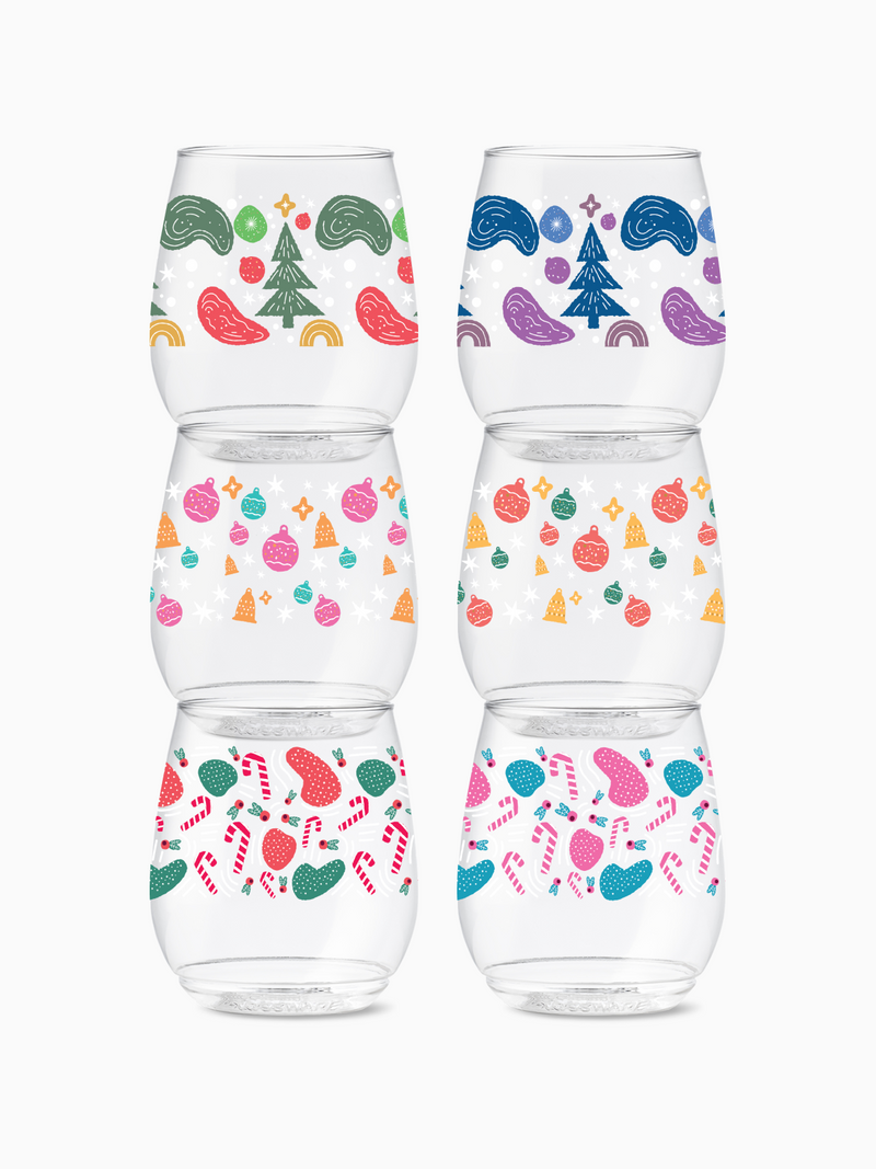 Enchanted Holiday Pattern - POP 14oz Vino