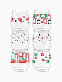Retro Festive Pattern - POP 14oz Vino