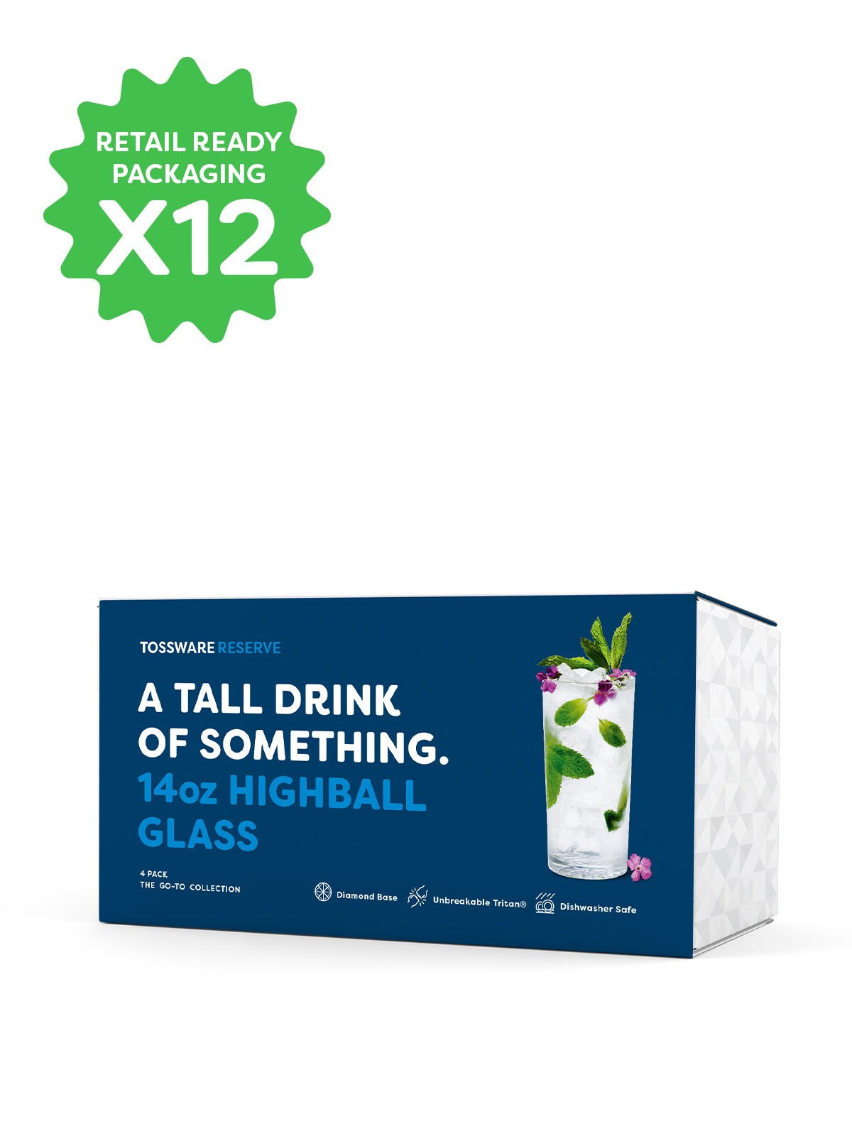 RESERVE 14oz Highball Tritan™ Copolyester Glass - Bulk