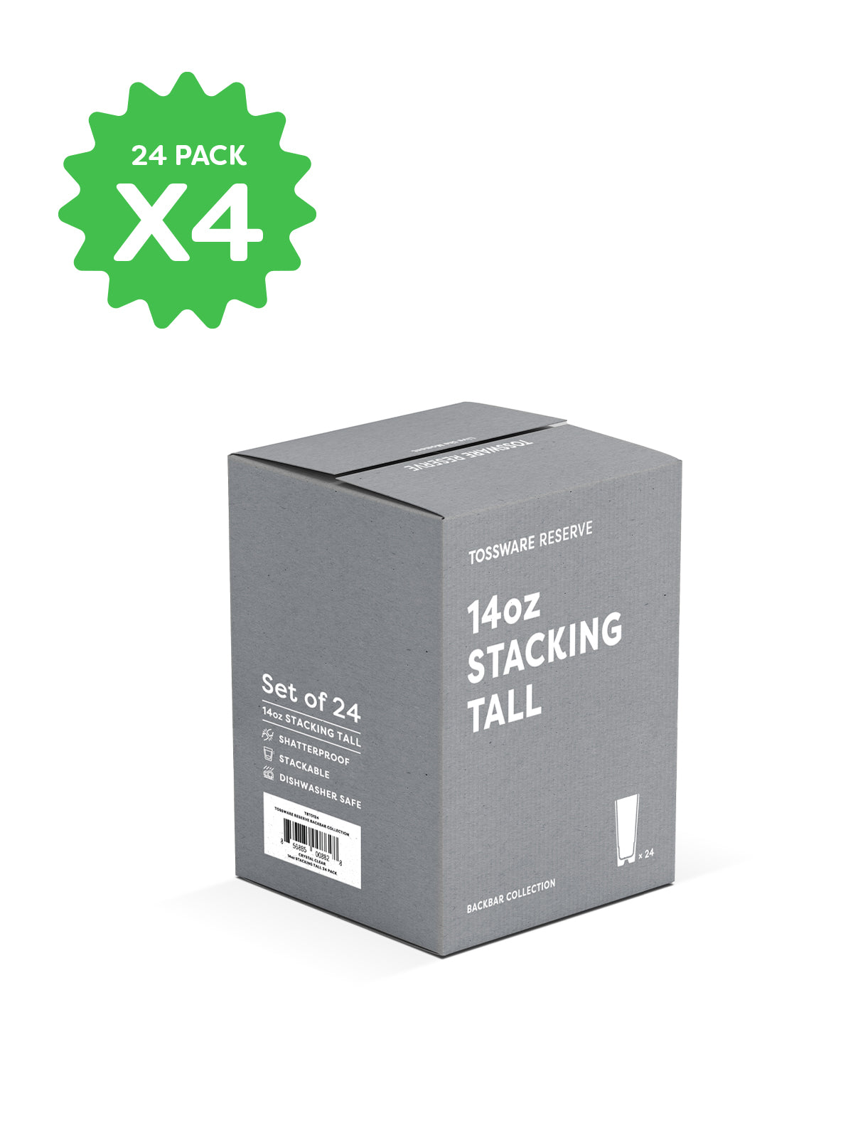 RESERVE 14oz Stackable Tall Tritan™ Copolyester Glass - Bulk