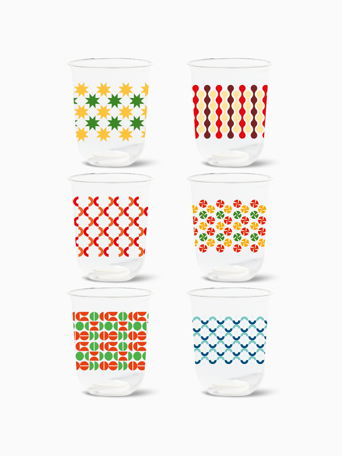 Abstract Christmas Pattern - NATURAL 16oz Arc