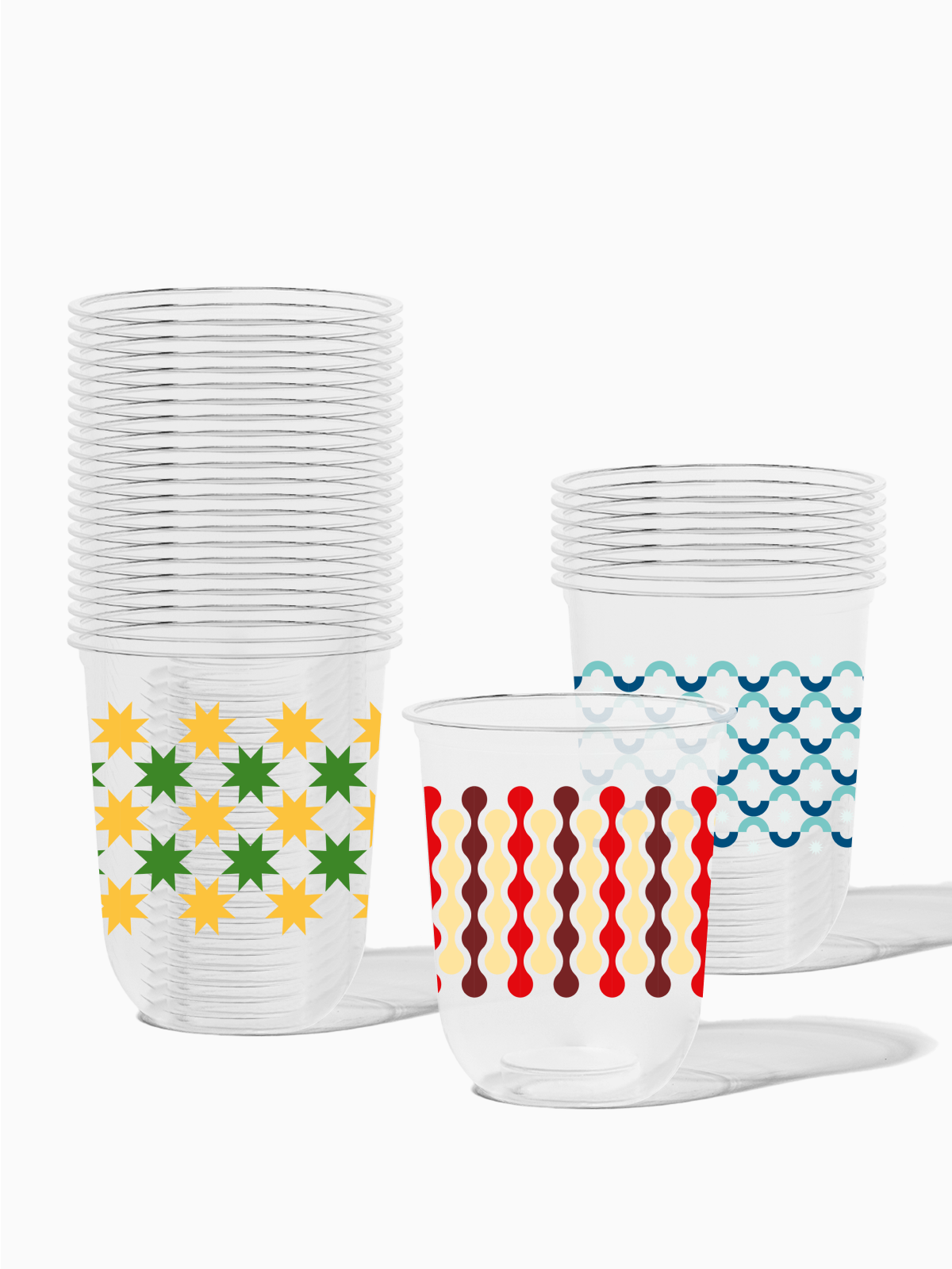 Abstract Christmas Pattern - NATURAL 16oz Arc