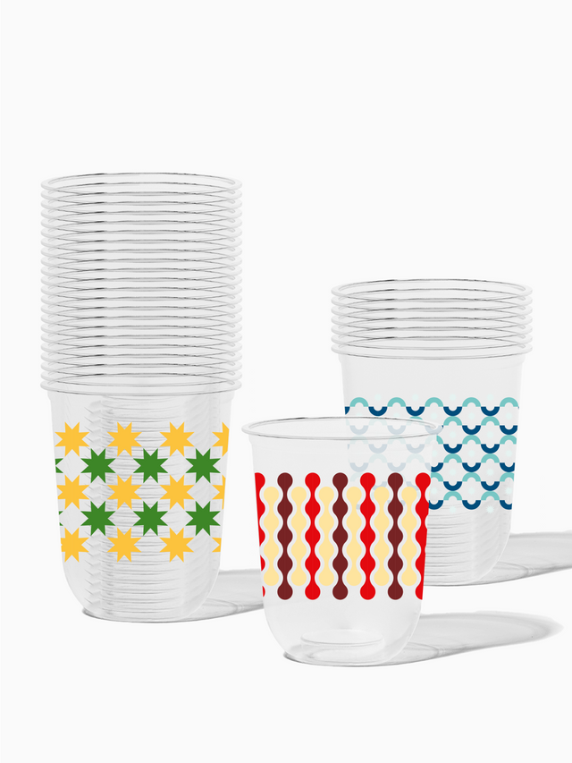 Abstract Christmas Pattern - NATURAL 16oz Arc