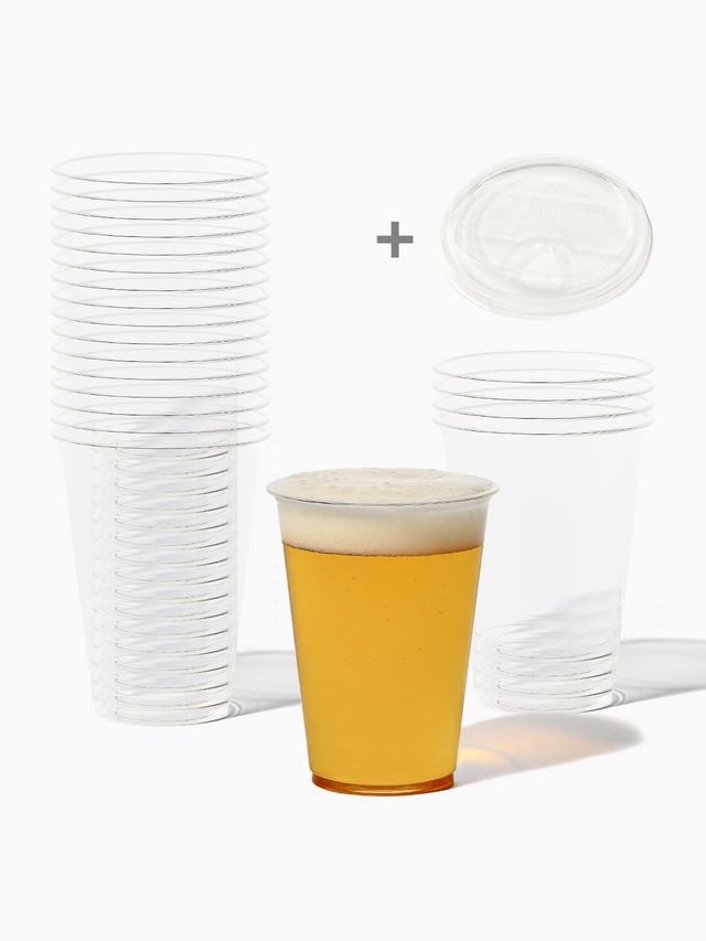 NATURAL 16oz Compostable Arena & Sip Lid Bundle
