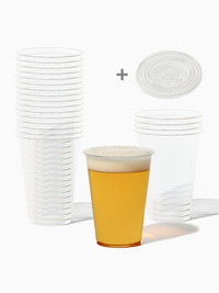 NATURAL 16oz Compostable Arena & Straw Lid Bundle