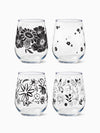 Botanical Sketches - RESERVE 16oz Stemless Wine Tritan™ Copolyester Glass