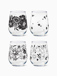 Botanical Sketches - RESERVE 16oz Stemless Wine Tritan™ Copolyester Glass