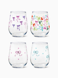 Elegant Bows - RESERVE 16oz Stemless Wine Tritan™ Copolyester Glass