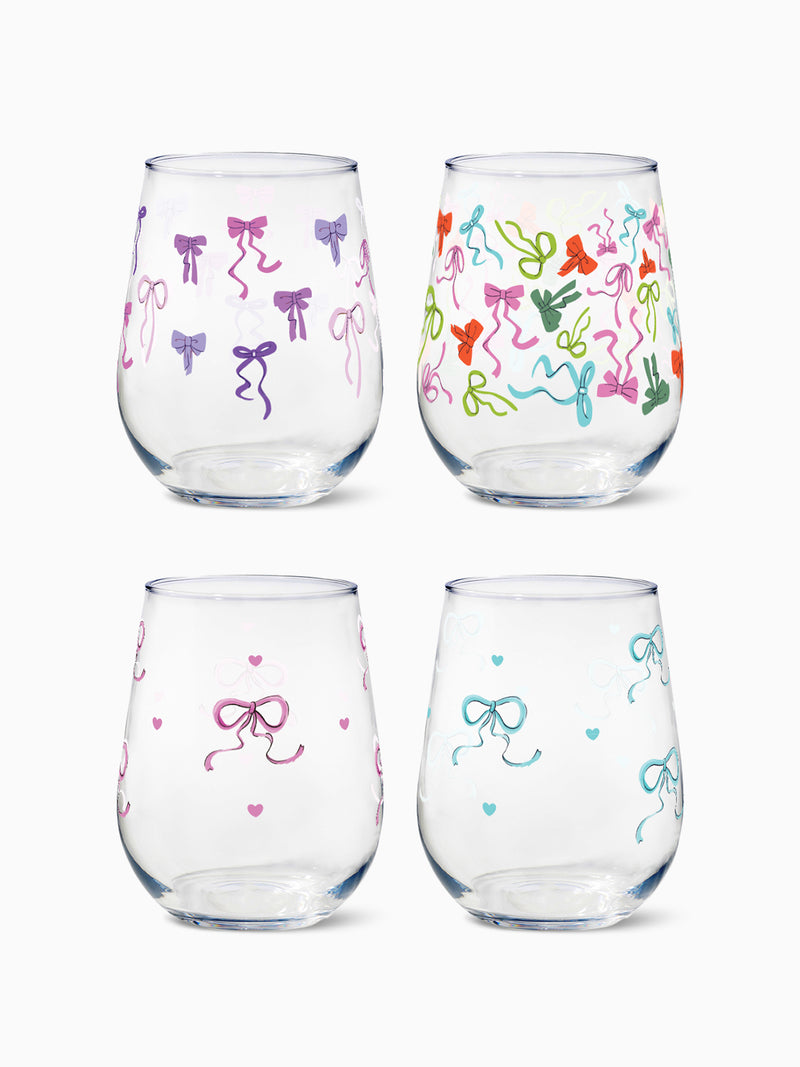 Elegant Bows - RESERVE 16oz Stemless Wine Tritan™ Copolyester Glass