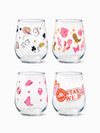 Western Disco Cowgirl - RESERVE 16oz Stemless Wine Tritan™ Copolyester Glass